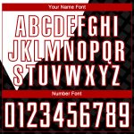 Custom Name Number Personalized Soccer Jersey Black White Red Curve Lines Sublimation Team Uniform Personalized Black White-Red
