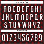 Personalized Geometric Volleyball Uniform Jersey - Black White Red Sublimation Design Personalized Black White-Red Geometric