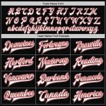 Custom Team Name Number Bomber Jacket Black White Red Gray Two Tone Full-Snap Varsity Letterman Personalized Black White