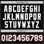 Personalized Two-Tone Varsity Letterman Bomber Jacket in Black, White, Red, and Gray, Full-Snap Closure Personalized Black