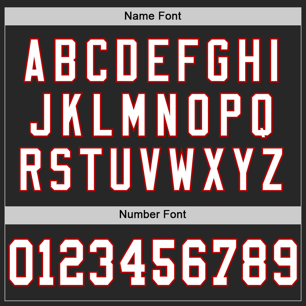 Personalized Black White-Red Mesh Authentic Throwback Football Jersey Personalized Black Red White Mesh Authentic Football Jersey for Men and Women Personalized Black White-Red Mesh Authentic - Image 4