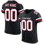 Personalized Black Red White Mesh Football Jersey for Men and Women Personalized Black White-Red Mesh Football Jersey 2