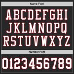 Personalized Black Red White Mesh Football Jersey for Kids, Size 5 Personalized Black White-Red Mesh Football Jersey 5