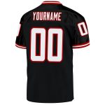 Custom Black White Red Mesh Throwback Football Jersey - Personalized Sports Apparel Personalized Black White-Red Mesh Throwback