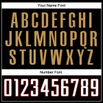 Personalized Black Red White Throwback Basketball Jersey - Old Gold Design Personalized Black White Red-Old Gold Throwback