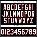 Custom Name and Number Performance T-Shirt - Personalized Black White-Red Team Shirt Personalized Black White-Red Performance