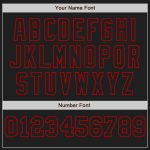 Customizable Black Red White Pinstripe Authentic Baseball Jersey Personalized Black White-Red Pinstripe Authentic Split Fashion