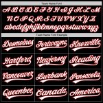 Personalized Throwback Baseball Jersey in Black, White, and Red - Customizable Sports Apparel Personalized Black White-Red