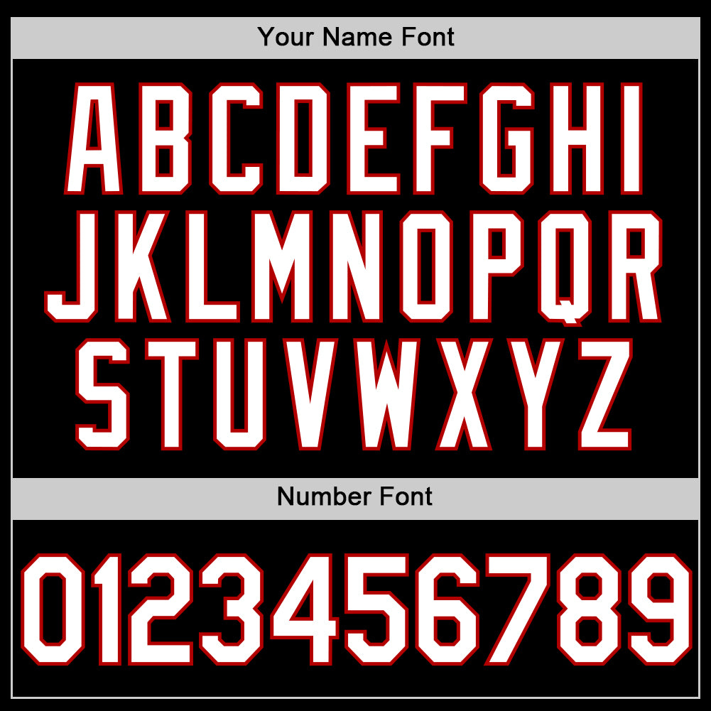 Personalized Throwback Baseball Jersey in Black, White, and Red - Customizable Sports Apparel Personalized Black White-Red - Image 5