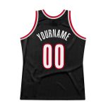 Custom Black Red White Basketball Jersey for Men - Throwback Style Personalized Black White-Red Throwback Basketball Jersey