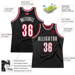 Custom Black Red White Basketball Jersey for Men - Throwback Style Personalized Black White-Red Throwback Basketball Jersey