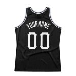 Custom Black Red White Throwback Basketball Jersey for Men Size 6 Personalized Black White-Red Throwback Basketball Jersey