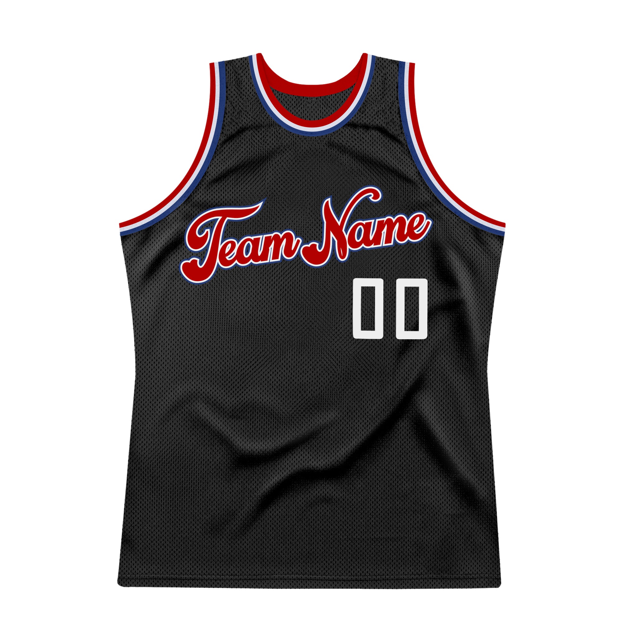 Personalized Black Red White Basketball Jersey - Custom Throwback Style Personalized Black White-Red Throwback Basketball - Image 7