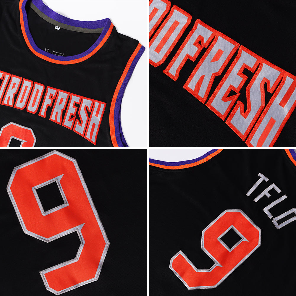 Personalized Black Red White Basketball Jersey - Custom Throwback Style Personalized Black White-Red Throwback Basketball - Image 5