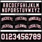 Personalized Throwback Basketball Shorts in Black, White, and Red Personalized Black White-Red Throwback Basketball Shorts