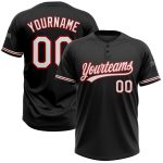 Custom black and red softball jersey