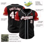 Personalized Two Tone Black White Red Baseball Jersey for Men and Women Personalized Black White-Red Two Tone Baseball Jersey