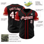 Custom Black White Red Two Tone Baseball Jersey for Men and Women Personalized Black White-Red Two Tone Baseball Jersey
