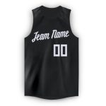 Personalized Basketball Jersey Black White Round Neck for Men and Women 2 Personalized Black White Round Neck Basketball