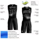 Personalized Black White Basketball Jersey Suit - Round Neck Sublimation Design 2 Personalized Black White Round Neck Sublimation