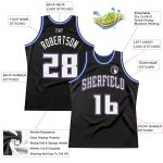 Custom Name Number Black White-Royal Basketball Jersey - Personalized Authentic Throwback Team Apparel Personalized Black