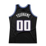 Custom Name Number Black White-Royal Basketball Jersey - Personalized Authentic Throwback Team Apparel Personalized Black