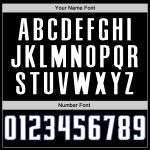 Custom Personalized Baseball Jersey in Black and White-Royal Colors Personalized Black White-Royal Baseball Jersey