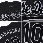 Custom Personalized Baseball Jersey in Black and White-Royal Colors Personalized Black White-Royal Baseball Jersey
