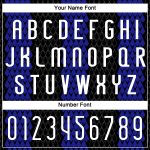 Custom Name Number Geometric Sublimation Volleyball Uniform Jersey - Personalized Black White-Royal Design Personalized Black