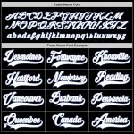 Custom Team Hockey Jersey Personalized with Name and Number, Black and White-Royal Design Personalized Black White-Royal