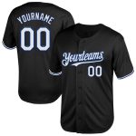 Personalized Black and White Royal Mesh Baseball Jersey - Classic Throwback Style Personalized Black White-Royal Mesh Throwback