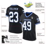 Personalized Black White-Royal Football Jersey for Men - Classic Throwback Style Personalized Black White-Royal Mesh Throwback