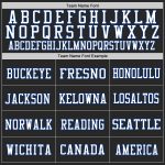 Personalized Black White Royal Mesh Football Jersey - Custom Throwback Style Personalized Black White-Royal Mesh Throwback