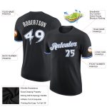 Custom Black White-Royal Performance T-Shirt for Men and Women, Stylish Sportswear, Personalized Design Personalized Black