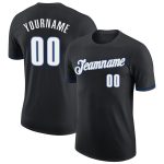 Personalized Performance T-Shirt in Black White-Royal - Customizable Sportswear Personalized Black White-Royal Performance