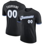 Personalized Performance T-Shirt in Black and White-Royal for Custom Style Personalized Black White-Royal Performance T-Shirt