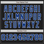 Custom Name Number Personalized Black White-Royal Pinstripe Baseball Jersey Authentic Split Fashion Team Personalized Black
