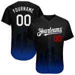 Custom Name and Number Los Angeles City Edition 3D Baseball Jersey - Personalized Black/White/Royal-Red Fashion Shirt Personalized