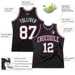 Personalized Throwback Basketball Jersey in Black, White, and Royal-Red Personalized Black White Royal-Red Throwback Basketball