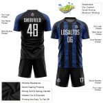 Custom Name Number Sublimation Soccer Jersey Team Personalized Black White-Royal Uniform Personalized Black White-Royal Sublimation