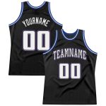 Personalized Throwback Basketball Jersey Black White-Royal Colors for Men Personalized Black White-Royal Throwback Basketball