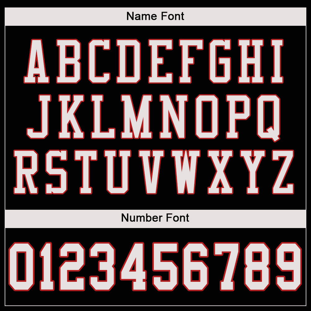 Personalized Black White-Scarlet Mesh Authentic Football Jersey Team Custom Name and Number Custom Black White-Scarlet Mesh Football Jersey with Personalized Name and Number - Authentic Team Gear Personalized Black - Image 5