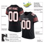Personalized Black White Scarlet Football Jersey - Custom Mesh Team Jersey Personalized Black White-Scarlet Mesh Football