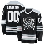 Custom Black White Silver Hockey Jersey - Personalized Sports Apparel Personalized Black White-Silver Hockey Jersey