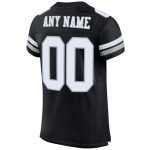 Custom Team Name Number Black White Silver Mesh Football Jersey - Personalized Authentic Jersey Personalized Black White-Silver
