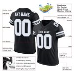 Personalized Black White Silver Mesh Football Jersey for Men - Customize Your Team Spirit 2 Personalized Black White-Silver