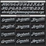 Custom Name Number Baseball Jersey - Personalized Black White-Silver Pinstripe Authentic Split Fashion Personalized Black