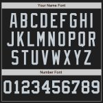 Personalized Black White Silver Pinstripe Baseball Jersey - Fashion Split Style Jersey Personalized Black White-Silver Pinstripe