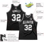 Personalized Black and Silver Throwback Basketball Jersey for Men and Women Personalized Black White-Silver Throwback Basketball