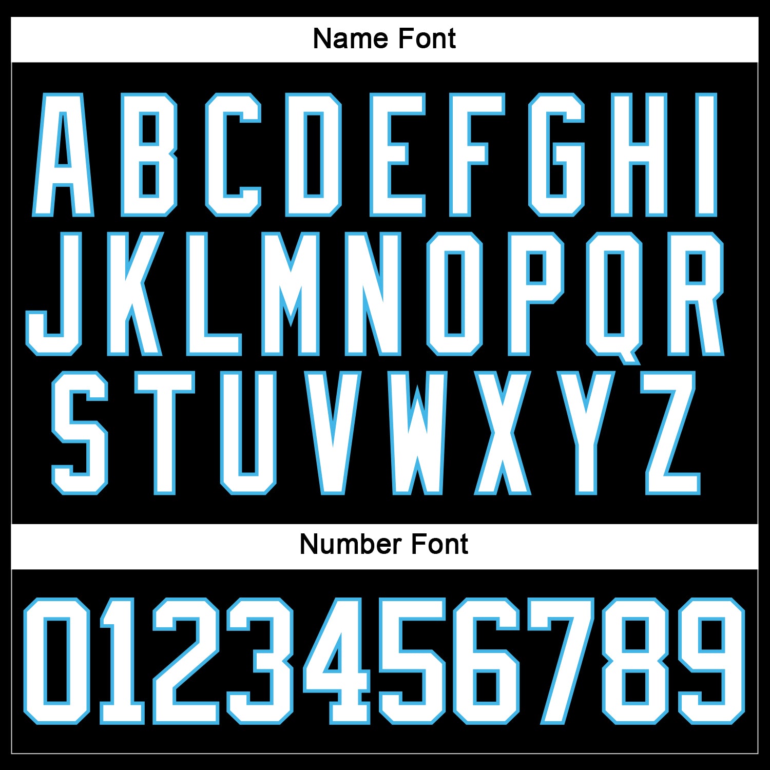 Personalized Black and Sky Blue Hockey Lace Neck Jersey for Men and Women Personalized Black White-Sky Blue Hockey Lace Neck - Image 5